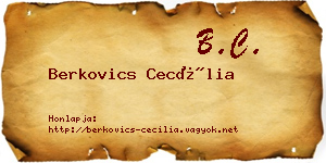 Berkovics Cecília névjegykártya